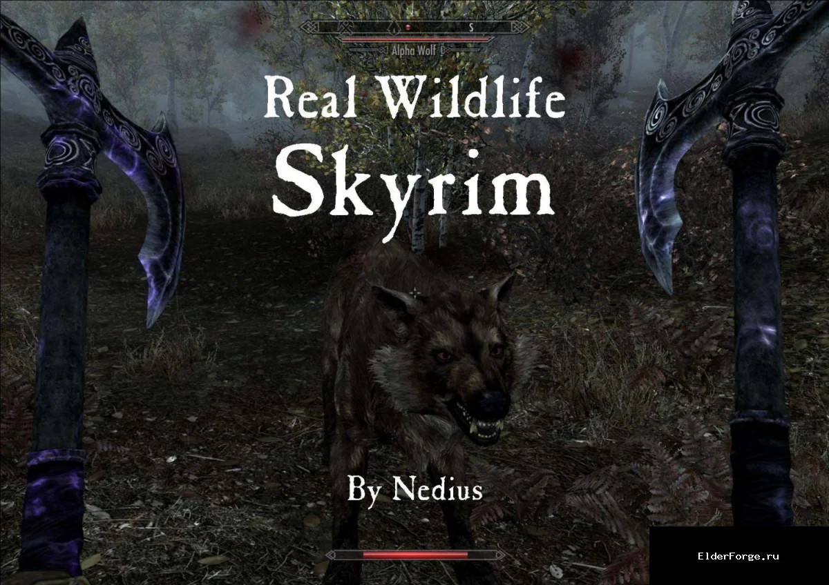 Обложка мода: Реальный Дикий мир Skyrim LE — более 490 видов животных и новых болезней
