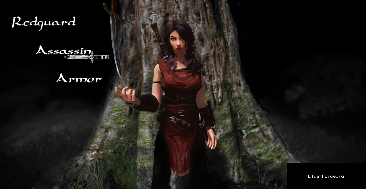Обложка мода: Redguard Assassin Armor – уникальный набор брони для Skyrim LE