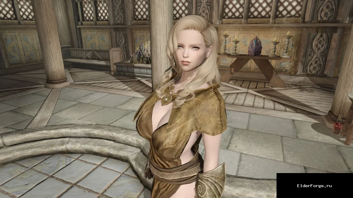 Обложка мода: Рея — спутница паладин для Skyrim SE/AE (CBBE и Default)