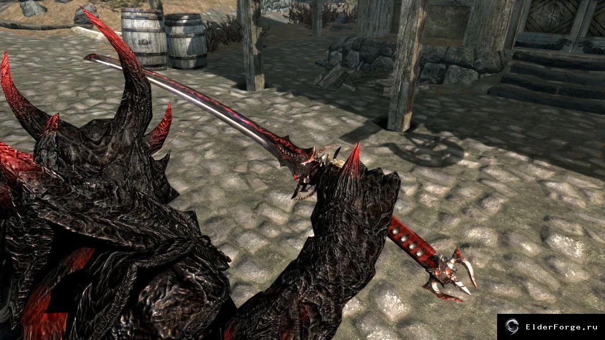 Обложка мода: Реплейсер даэдрического оружия Skyrim LE — новые модели мечей и клинков