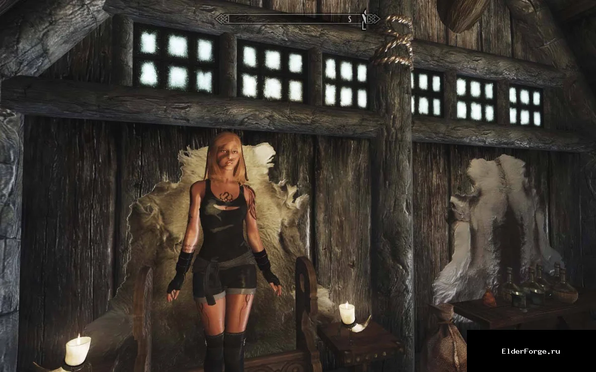 Обложка мода: Реплейсер простой одежды UNP для Skyrim LE – новые перчатки, тату и раскраска
