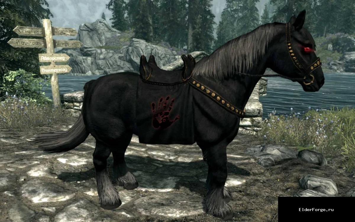 Обложка мода: Реплейсер Тенегрива – улучшенный внешний вид лошади в Skyrim LE