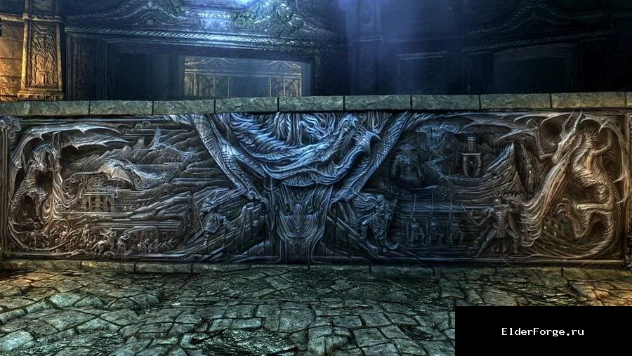 Обложка мода: Ретекстур стены Алдуина для Skyrim LE – чёткие HD‑текстуры