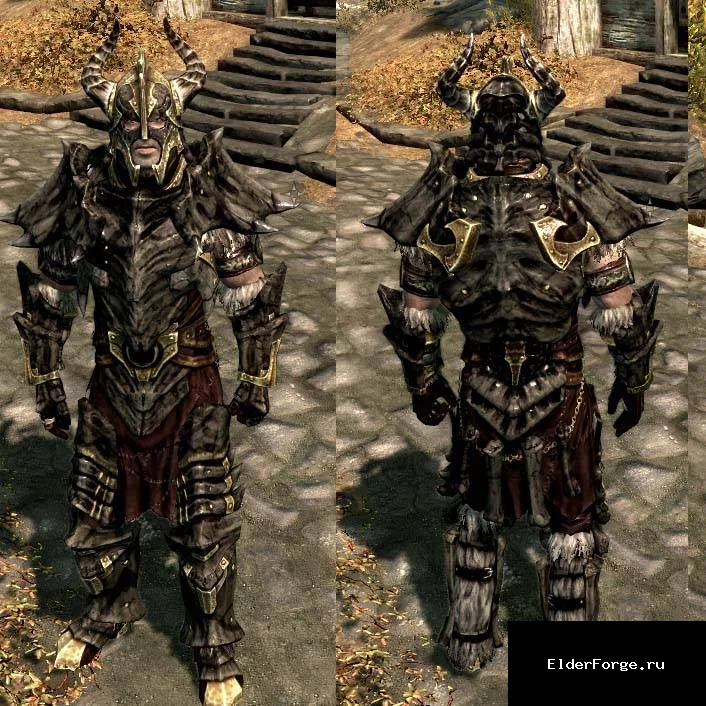 Обложка мода: Ретекстур тяжелой драконьей брони для Skyrim LE – улучшенные детали и реализм