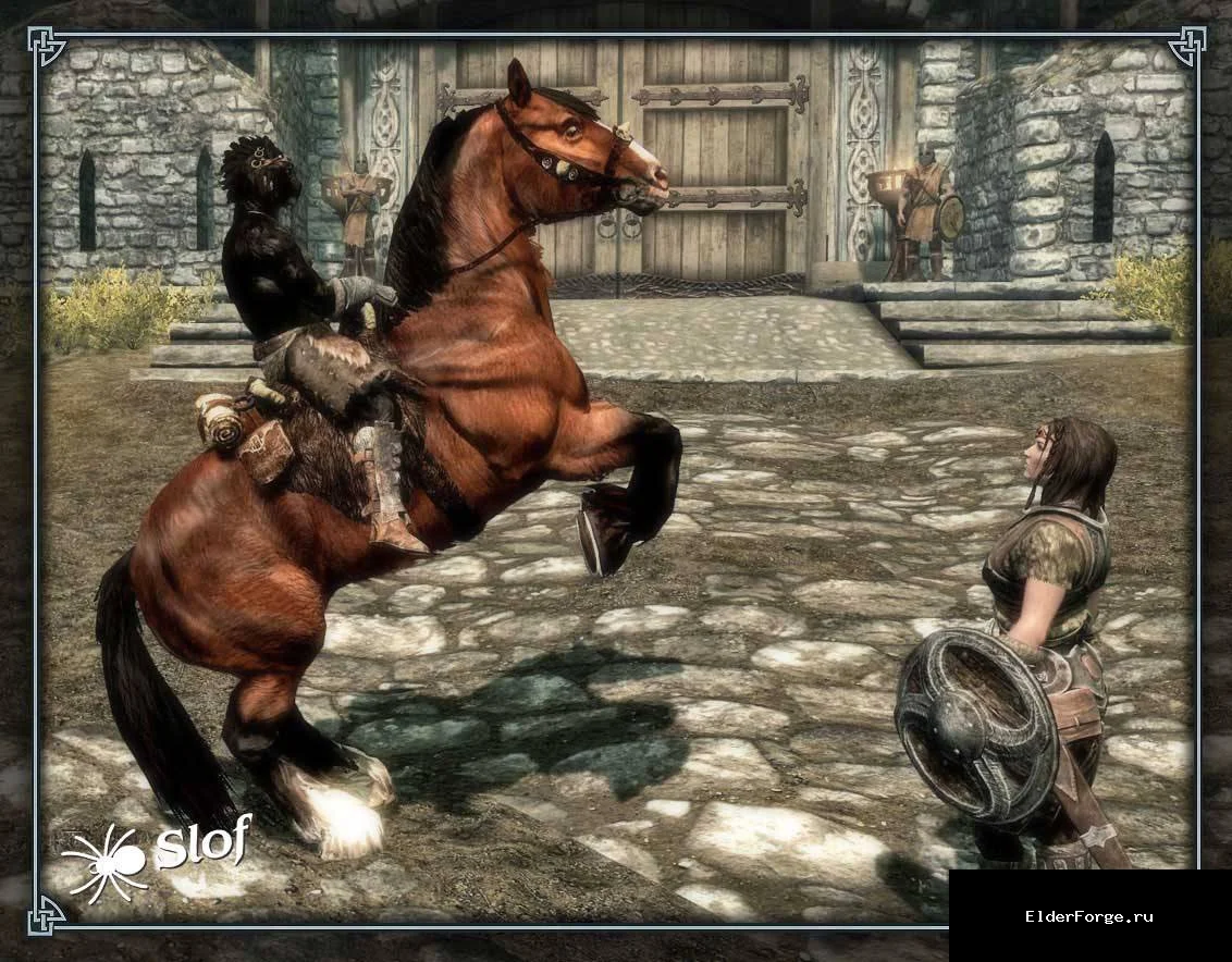 Обложка мода: Ретекстур всех лошадей в Skyrim LE – новые модели и расцветки