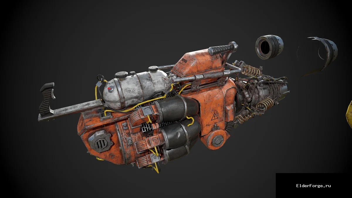 Обложка мода: Retro‑стильный Хламотрон: переработка в Fallout 4 – Leafblower Junkjet