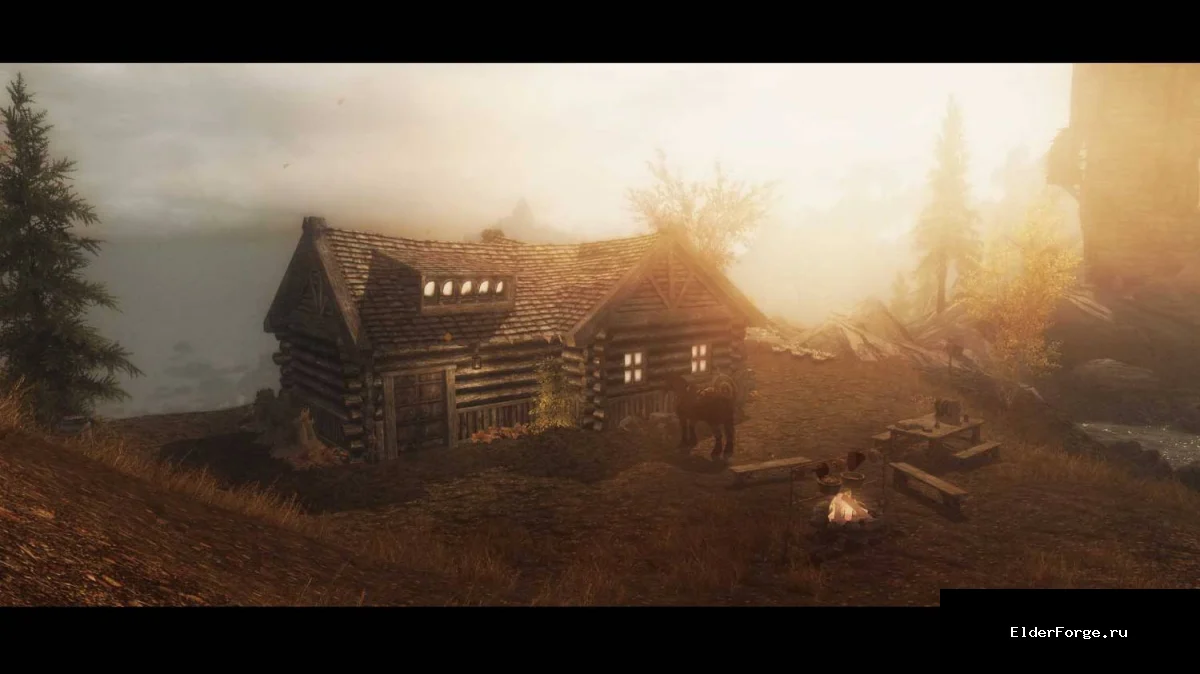 Обложка мода: Ridgeview House – уютный домик на вершине горы для Skyrim LE