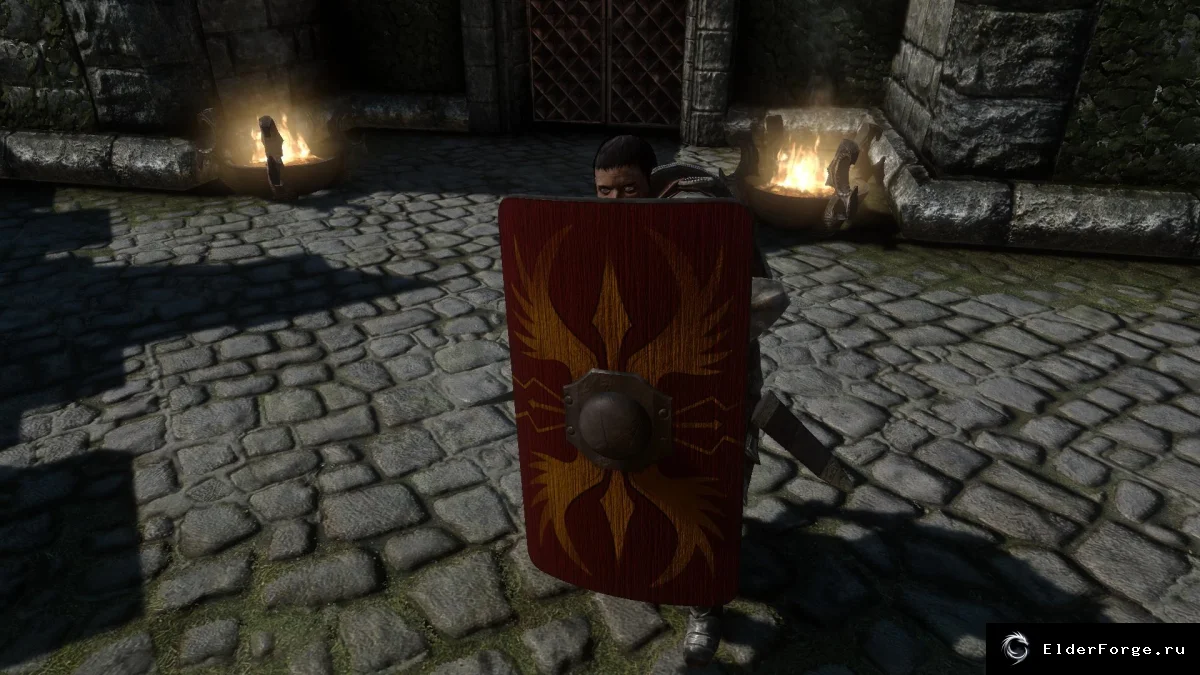 Обложка мода: Римский щит легионера для Skyrim LE — крафт и замена имперского щита
