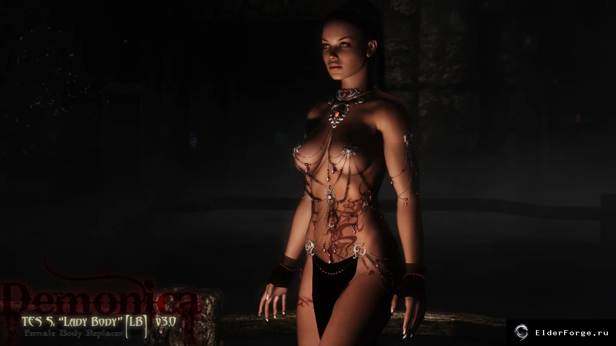 Обложка мода: Ritualный комплект для Demonica – магический наряд в Skyrim LE