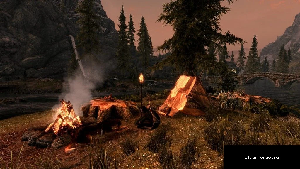 Обложка мода: Рюкзак Путешественника — мобильный лагерь для Skyrim Legendary Edition