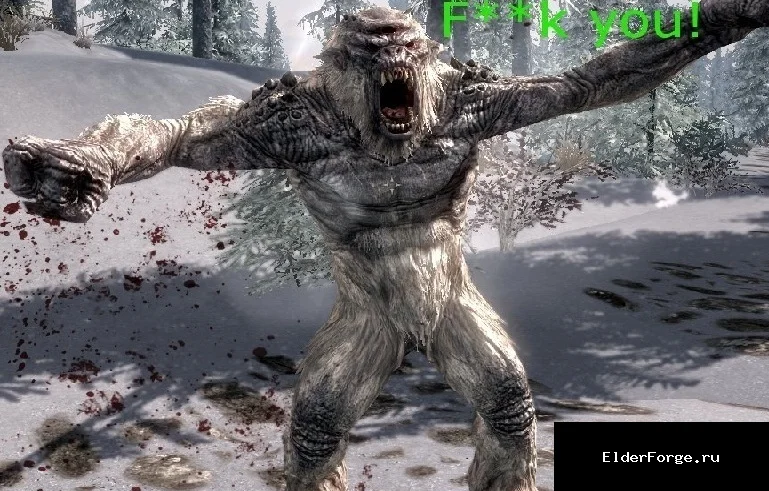 Обложка мода: Ругающиеся троллы (Skyrim SE) – монстры с человеческим голосом