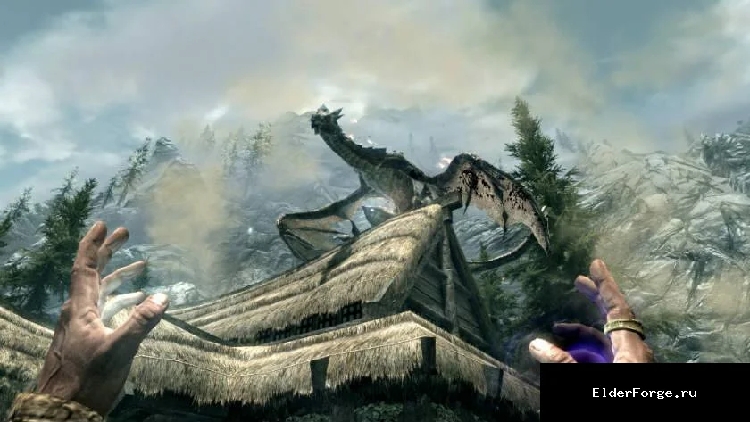 Обложка мода: Run For Your Lives LE — жители бегут от драконов и вампиров в Skyrim