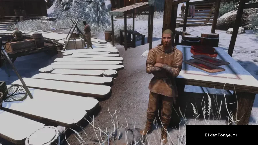 Обложка мода: Рыбный рынок Данстара для Skyrim SE‑AE: два новых торговца и свежие уловы