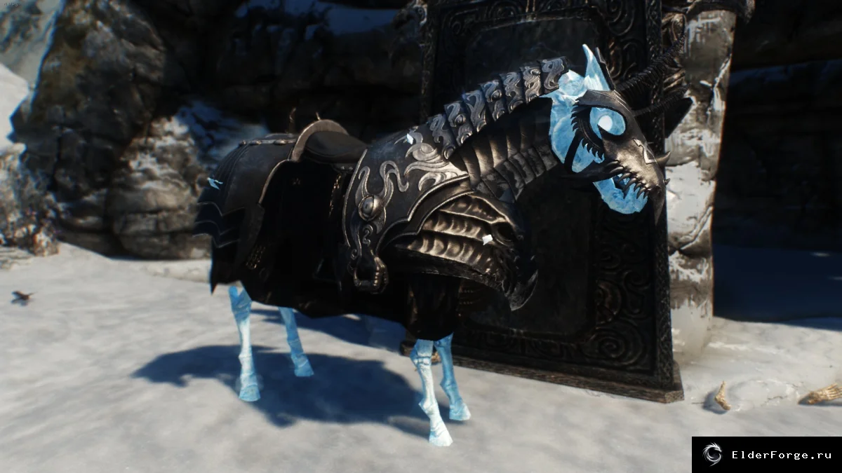 Обложка мода: Рыцарь Смерти Тамриэля: новая броня, оружие и скакун для Skyrim LE