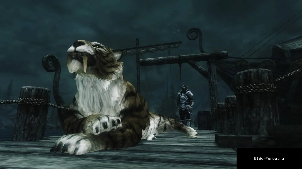 Обложка мода: Саблезуб Алекс — заклинание призыва саблезубого зверя для Skyrim LE