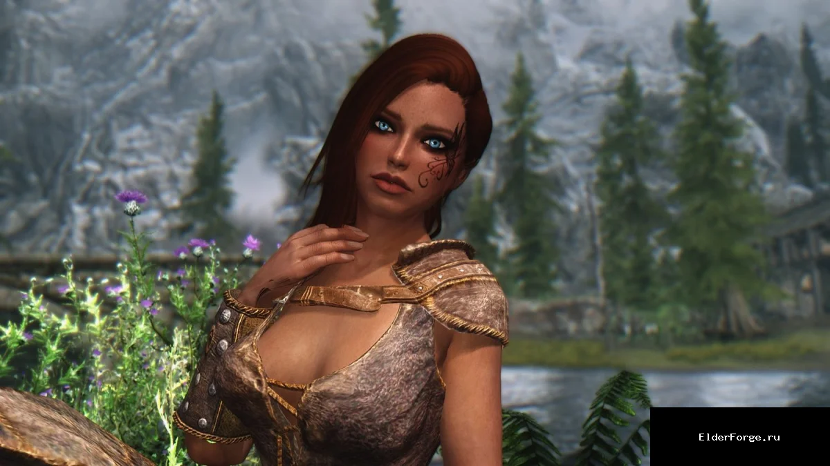 Обложка мода: Сабрина — уникальная спутница из расы Нингхейм для Skyrim LE от Dudelcorn