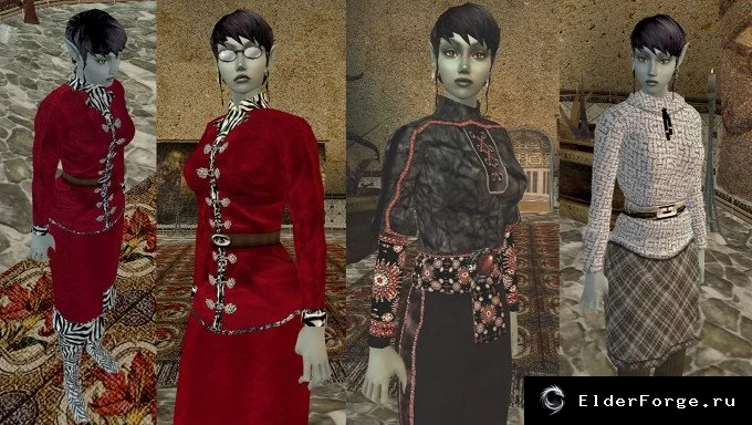 Обложка мода: Scissors &amp; Thimbles — набор стильных рубашек, юбок и ботинок для Morrowind