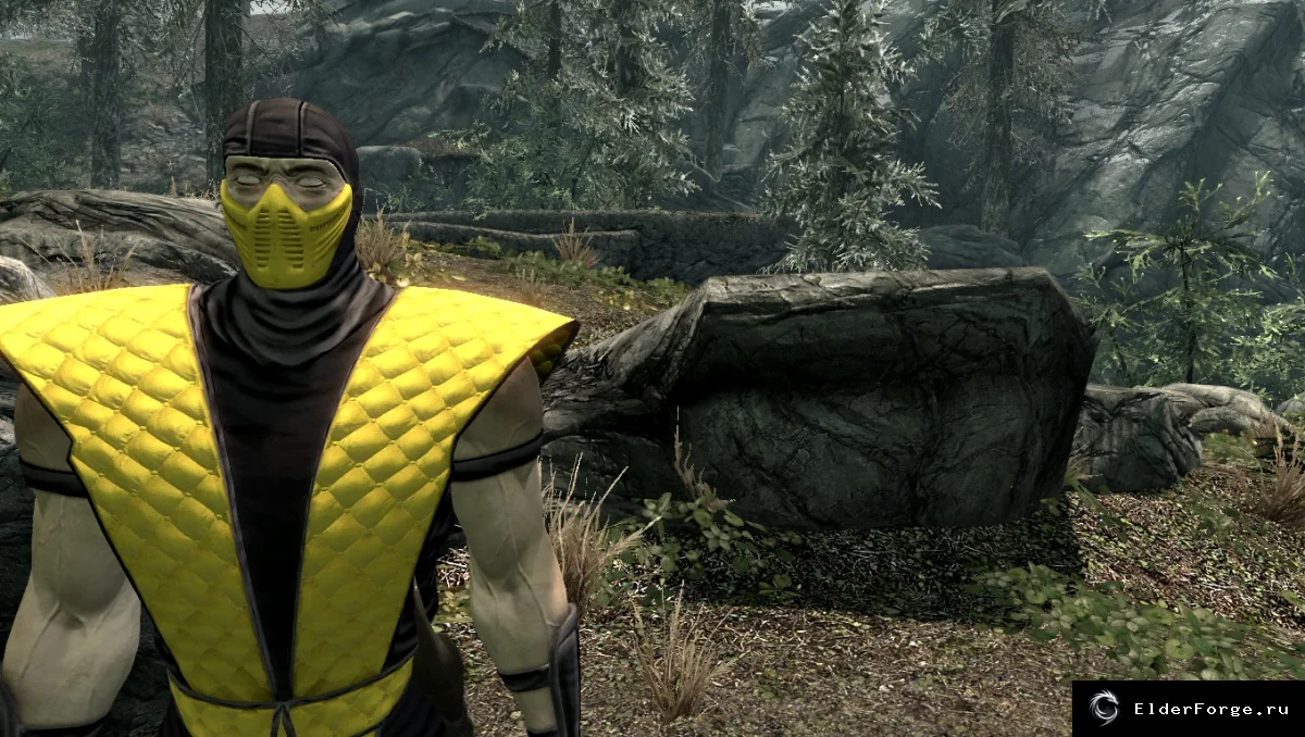 Обложка мода: Scorpion из Mortal Kombat X в Skyrim LE — ниндзя-воин Ширай Рю