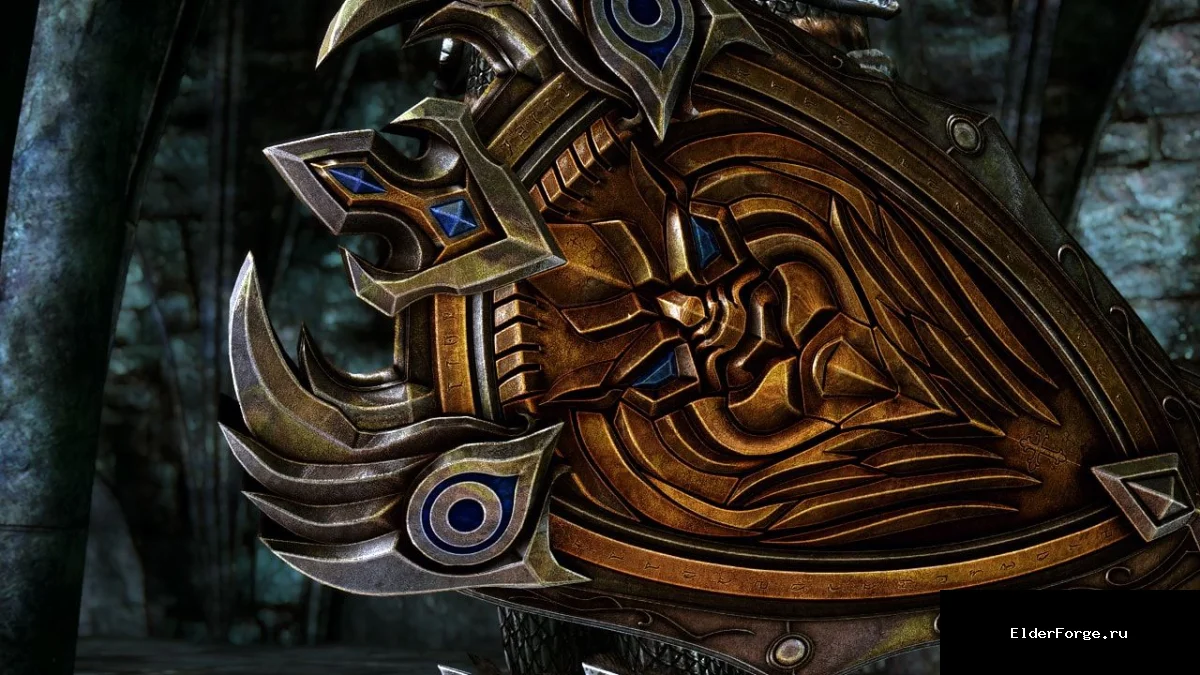 Обложка мода: Сердце Льва — эпический щит из Warcraft для Skyrim Legendary Edition