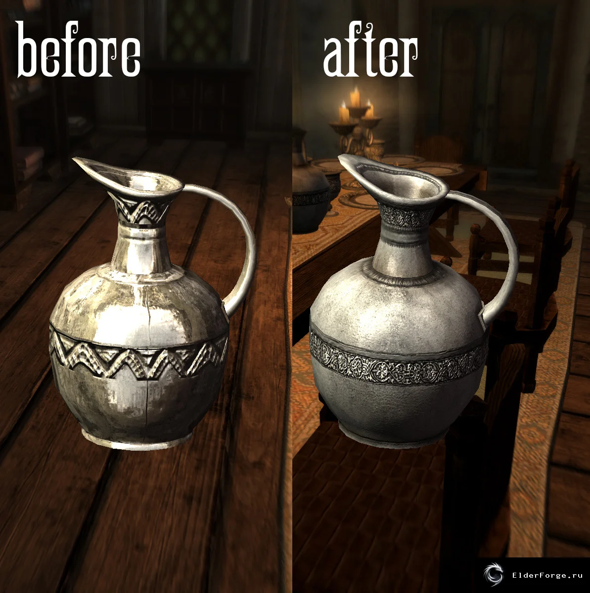 Обложка мода: Серебряная посуда от Hiro для Skyrim LE — финальная версия
