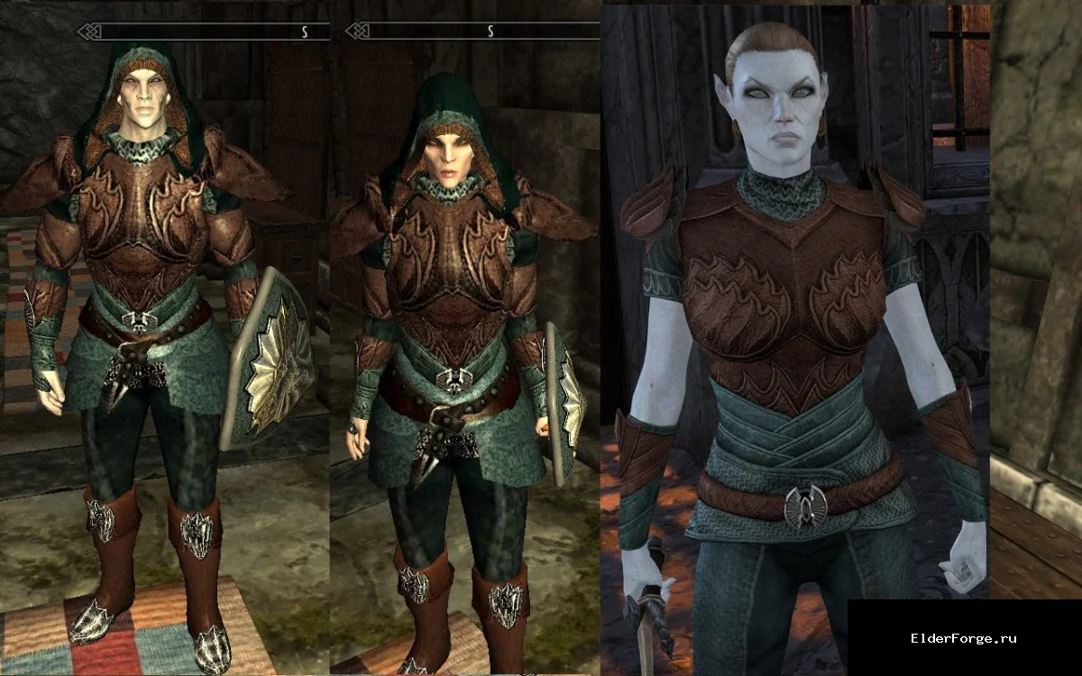 Обложка мода: Сет Маормеров для Skyrim LE – морская броня и щит из ESO