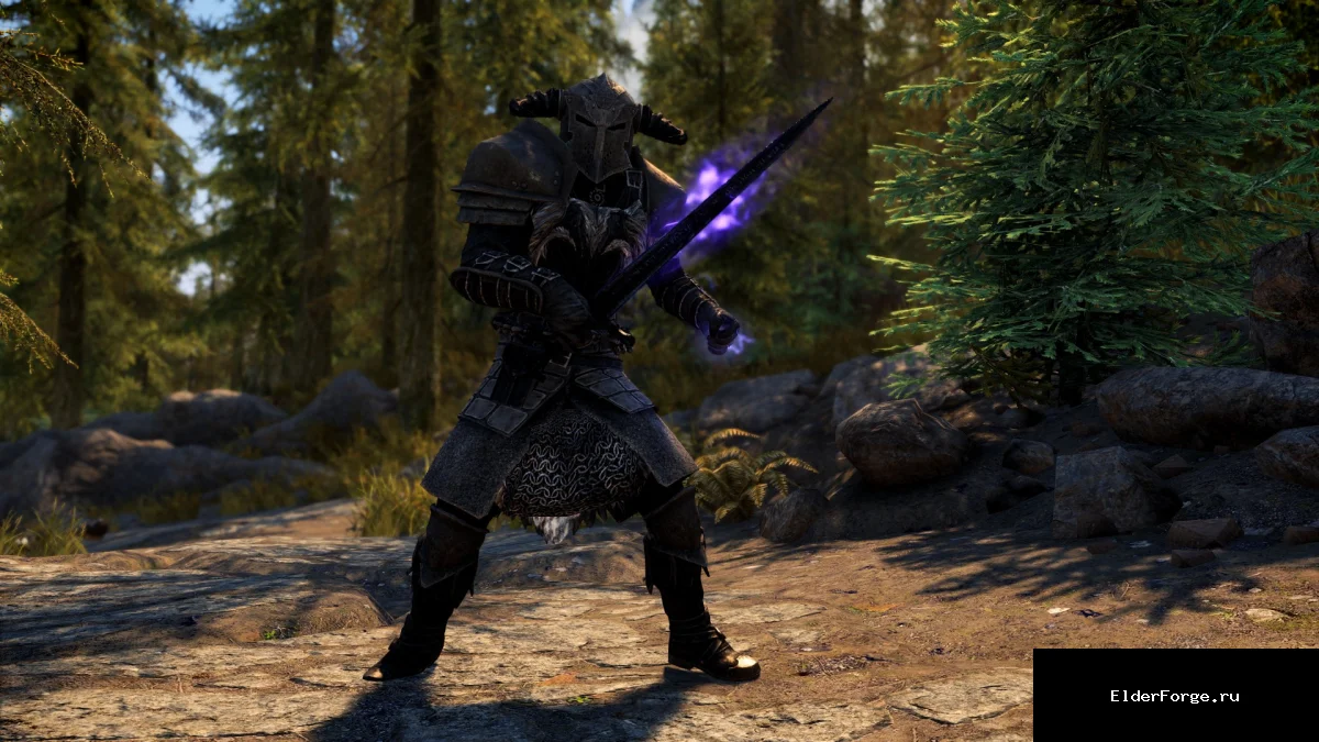 Обложка мода: Сет Мертвого Рыцаря для Skyrim SE‑AE: уникальная броня и клинок