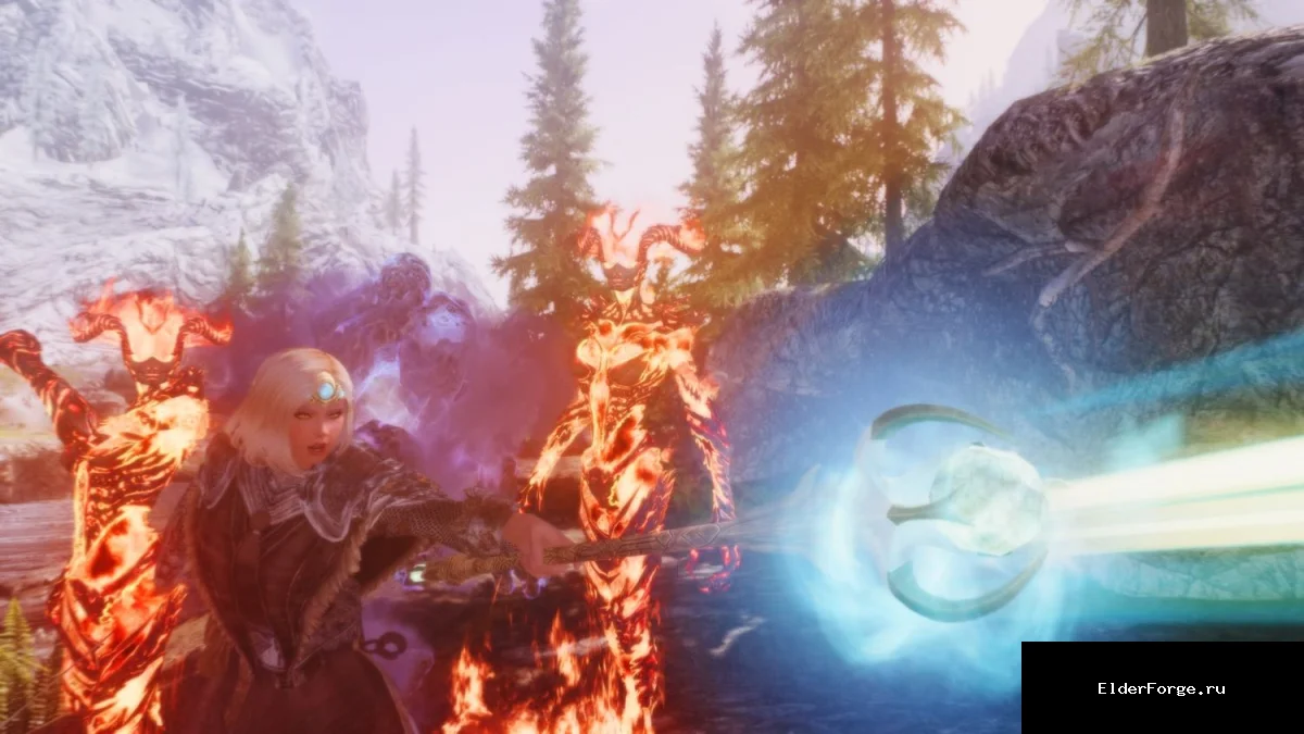Обложка мода: Сет принцессы‑мага для Skyrim Legendary Edition – лёгкая магическая броня
