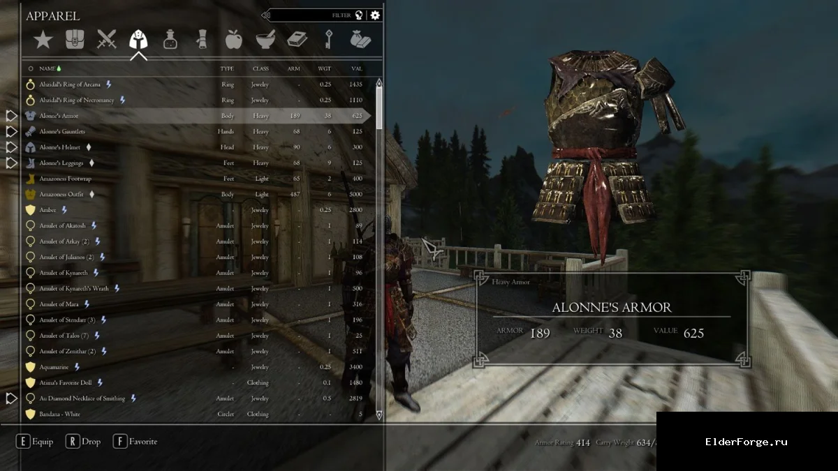 Обложка мода: Сет Сэра Алонна из Dark Souls II для Skyrim LE – полный комплект брони