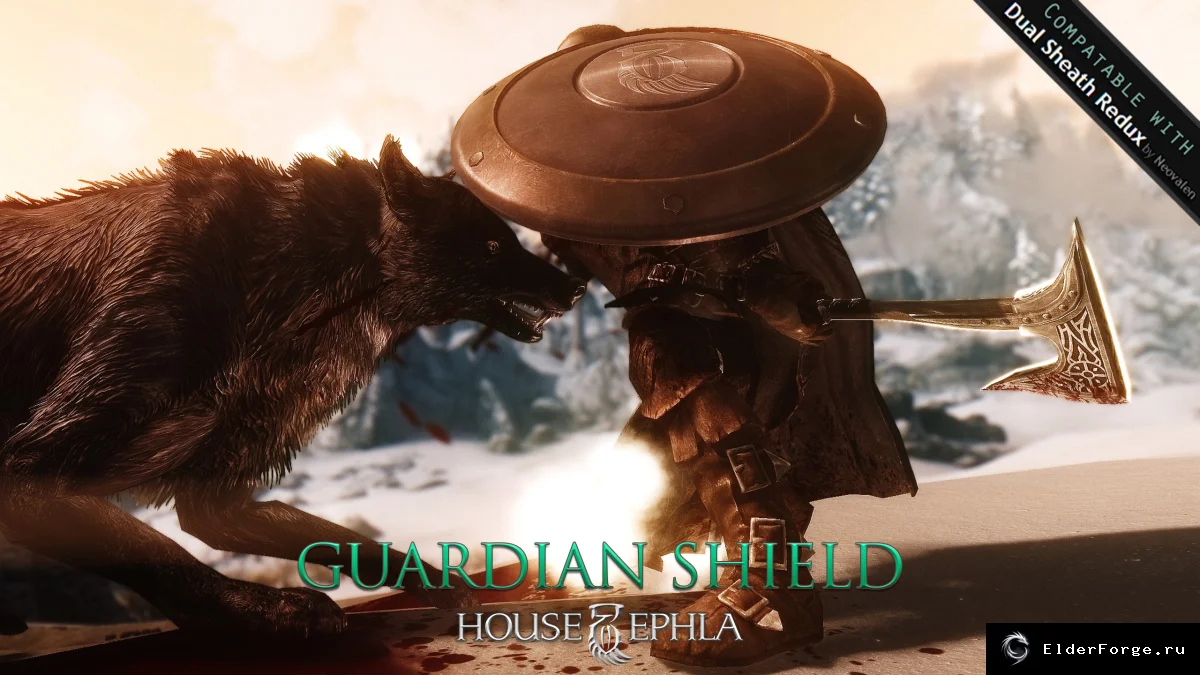 Обложка мода: Щит стражи Эфла – тяжёлый защитный щит для Skyrim LE