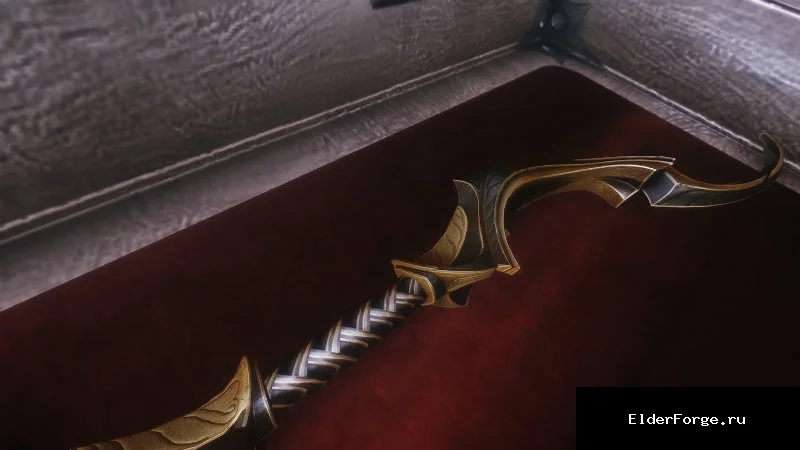 Обложка мода: Sif's Ebony Auriel's Greatbow LE — эбонитовый великий лук Ауриэля для Skyrim LE