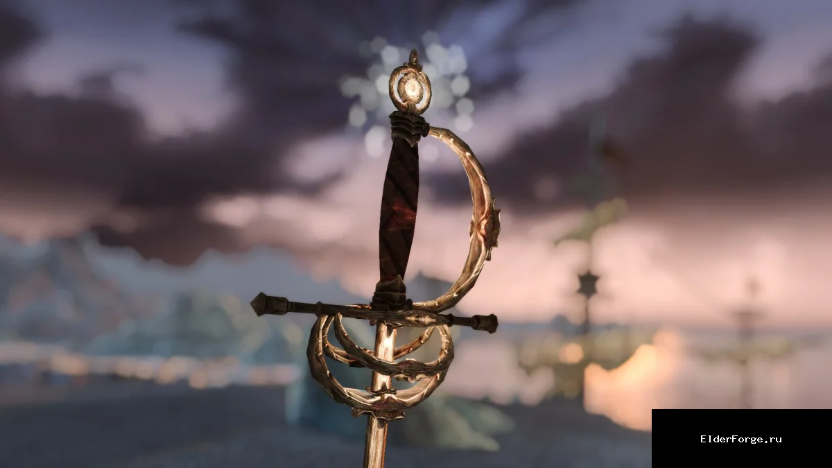 Обложка мода: Сияние Рассвета – реплейсер артефакта в виде рапиры для Skyrim SE/AE