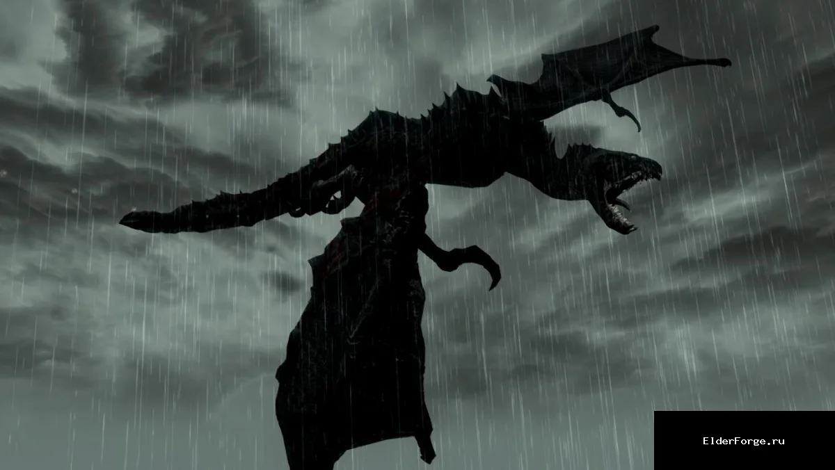 Обложка мода: Сильные драконы для Skyrim SE – более мощные и выносливые противники