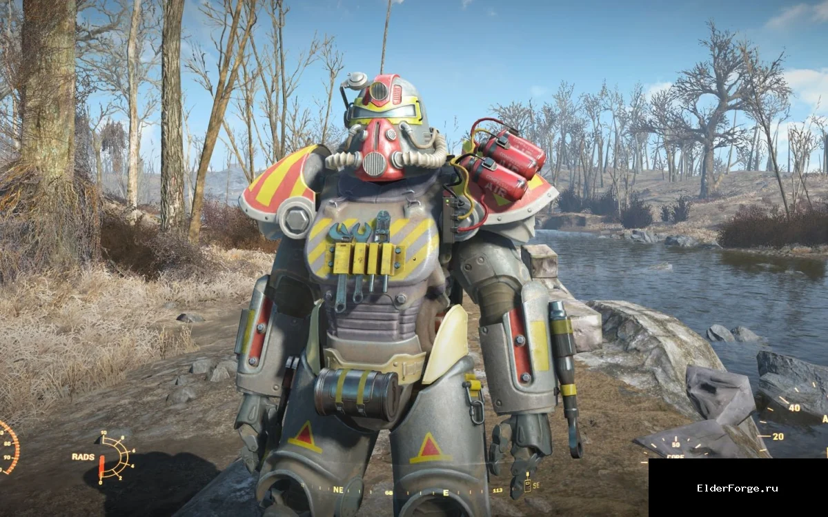 Обложка мода: Силовая броня T‑51 для поселенцев в Fallout 4 – новые цвета и 4K текстуры