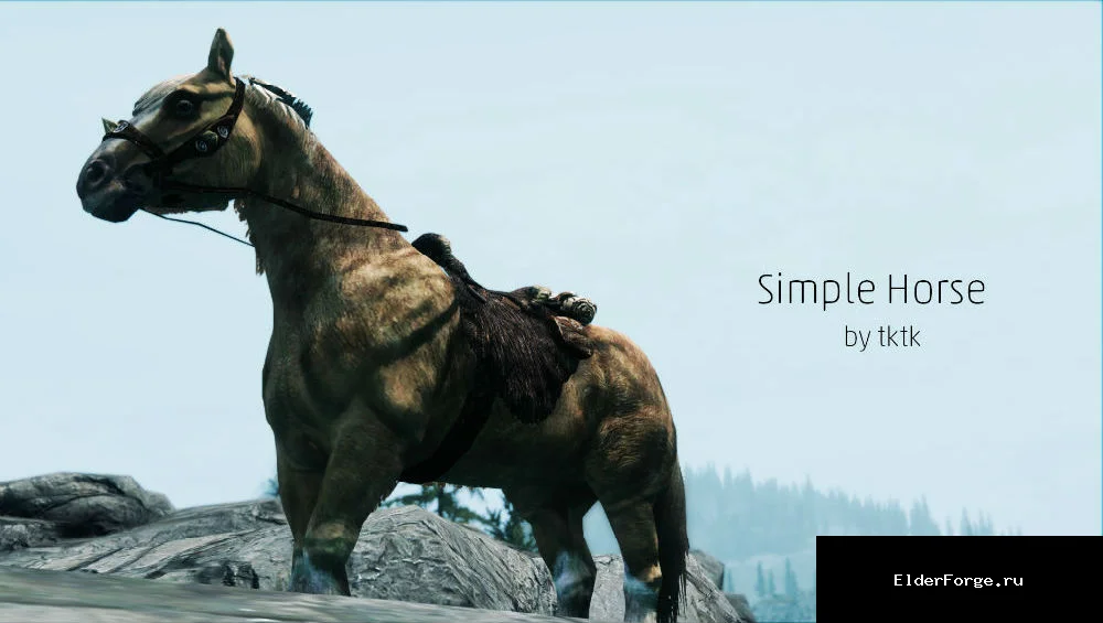 Обложка мода: Simple Horse SE — упрощённые лошади для Skyrim SE