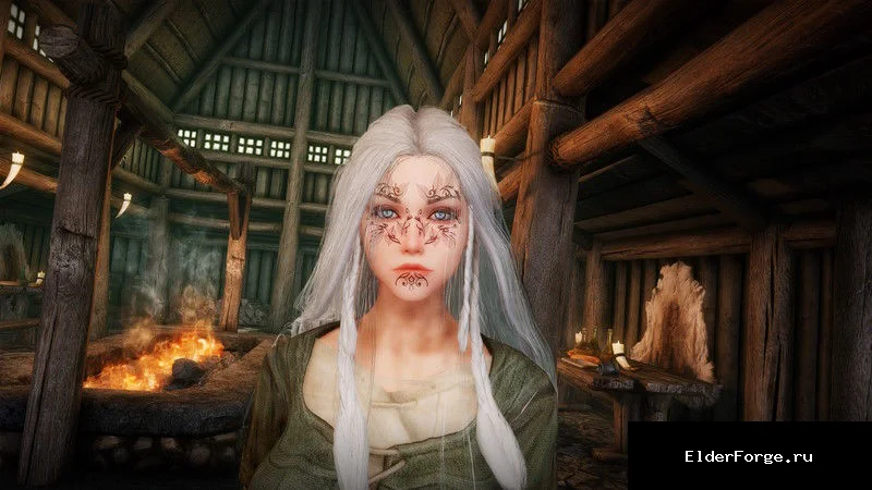 Обложка мода: Simply Tats 2.0 LE — простые тату для лица в Skyrim