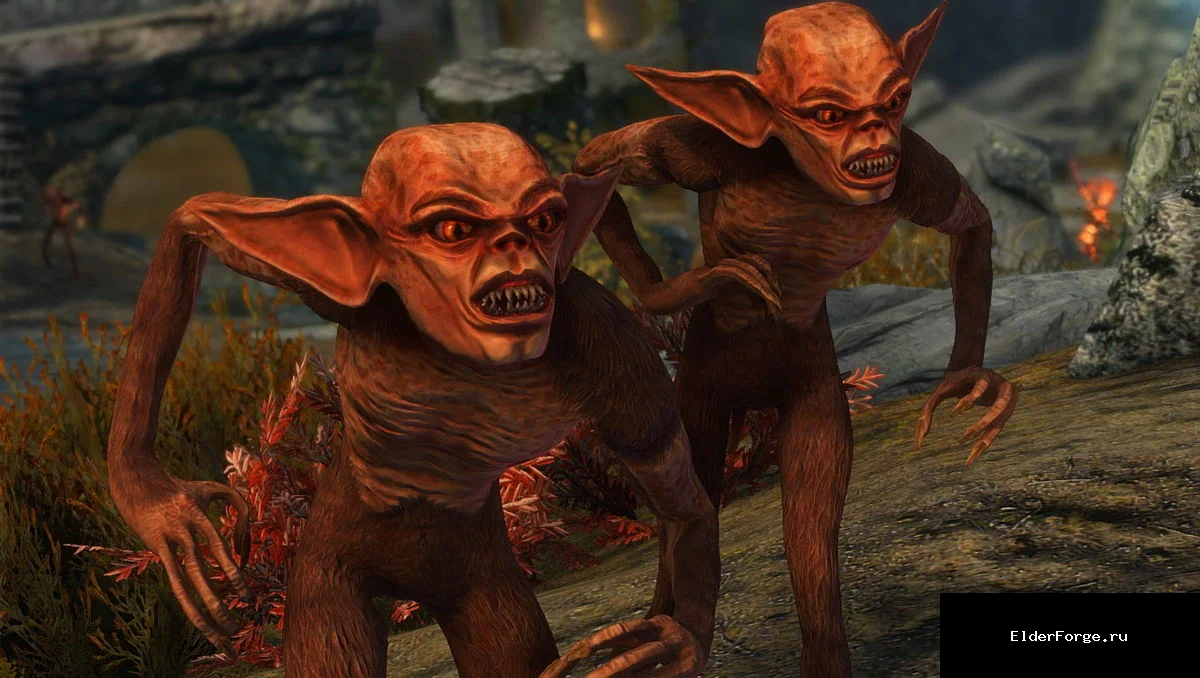 Обложка мода: Скампы и Бейнкины – новые даэдры для Skyrim SE и AE