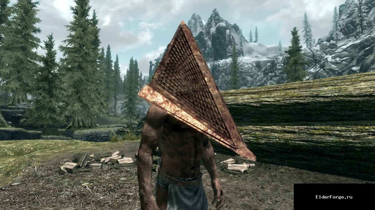 Обложка мода: Шлем Пирамидоголового и массивный нож – новые предметы для Skyrim LE