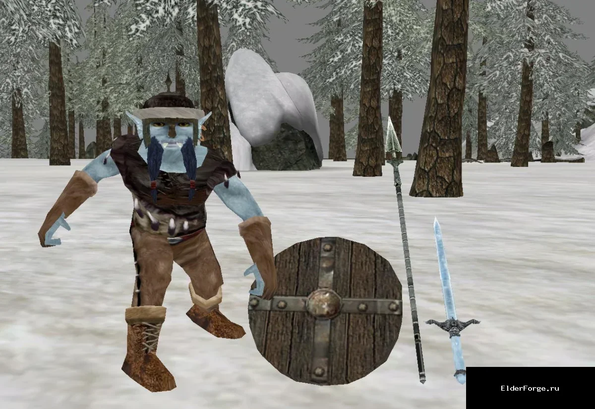 Обложка мода: Сольтсхеймские предметы для Morrowind – новые риклинги, щит, копьё и меч из сталгрима