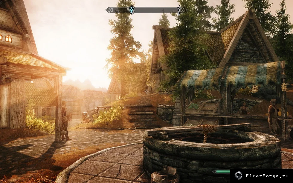 Обложка мода: Сосны и папоротники в Вайтране — флора и локации для Skyrim LE
