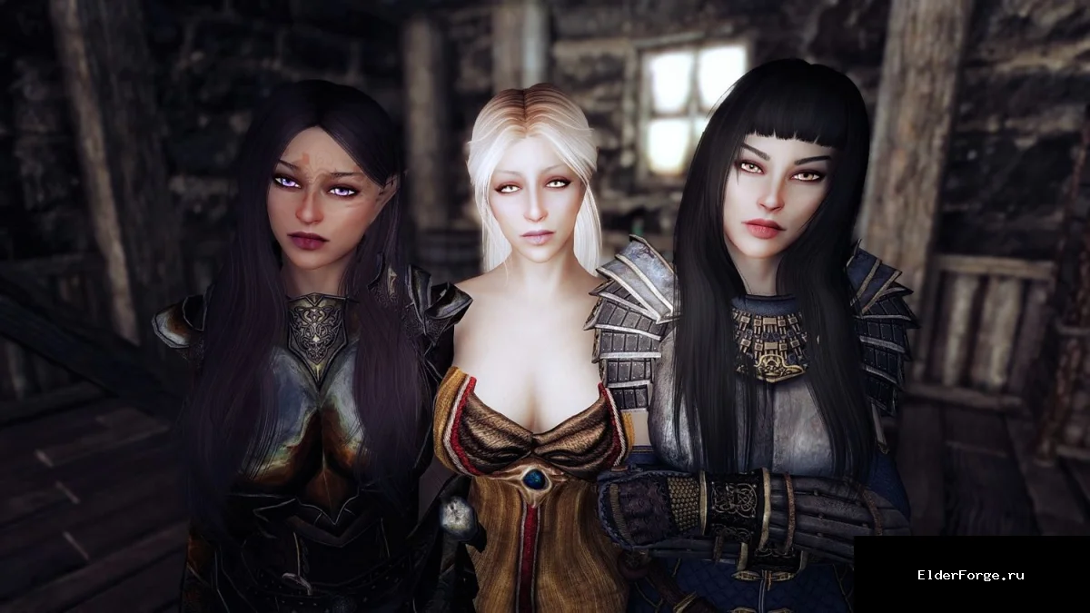 Обложка мода: Спутницы‑данмеры для Skyrim LE: три новых компаньона с поддержкой UUNP и CBBE