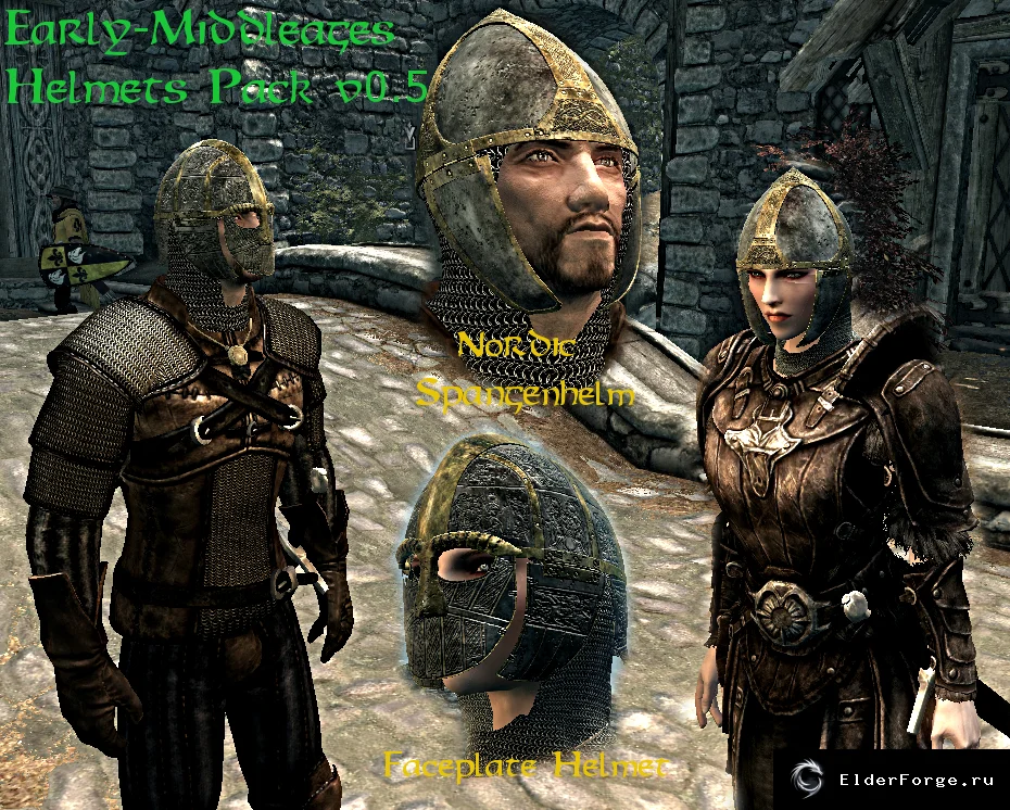 Обложка мода: Средневековые шлемы для Skyrim LE – набор 0.7b