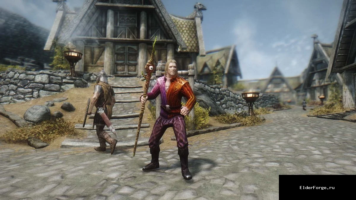 Обложка мода: Staff of Sheogorath LE — полностью озвученный Посох Шеогората для Skyrim LE