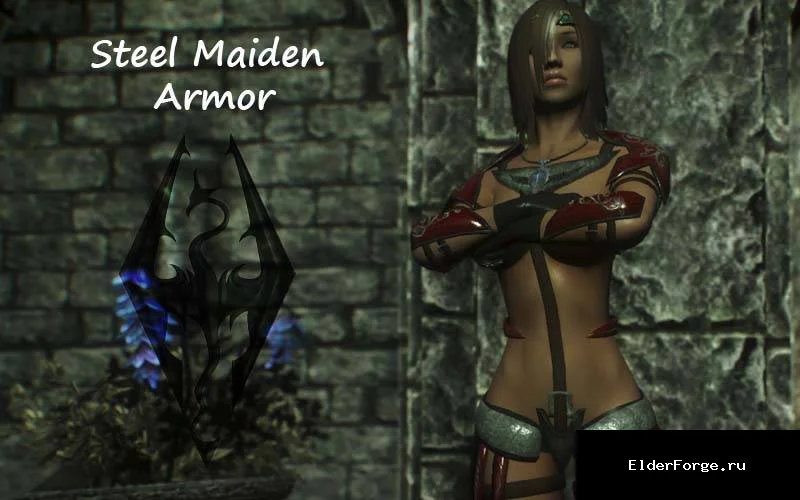 Обложка мода: Стальная броня для женских персонажей в Skyrim LE – три цвета и два стиля