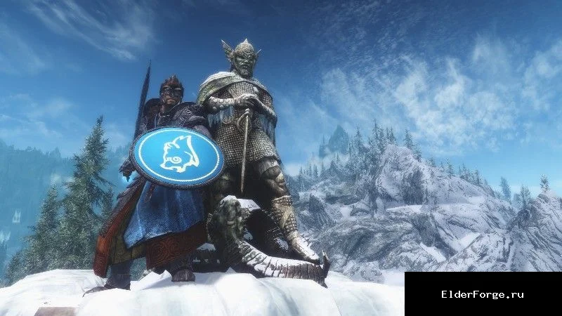 Обложка мода: Штормовой щит – новый защитный щит для Skyrim Legendary Edition