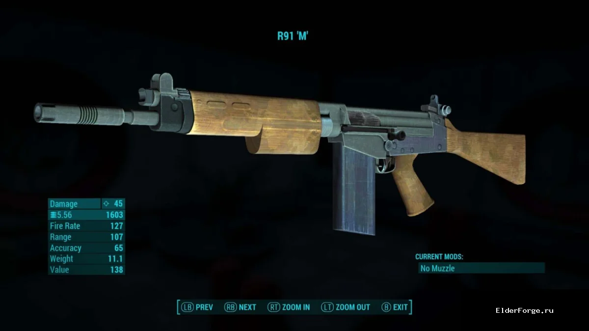 Обложка мода: Штурмовая винтовка R91 – новая автоматическая огневая мощь в Fallout 4
