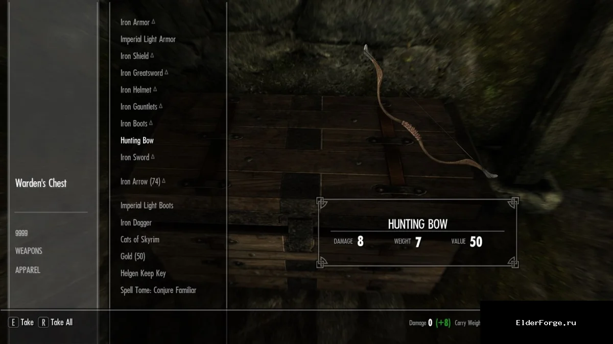 Обложка мода: Сундук Смотрителя в Хелгене — полезный лут для Skyrim SE
