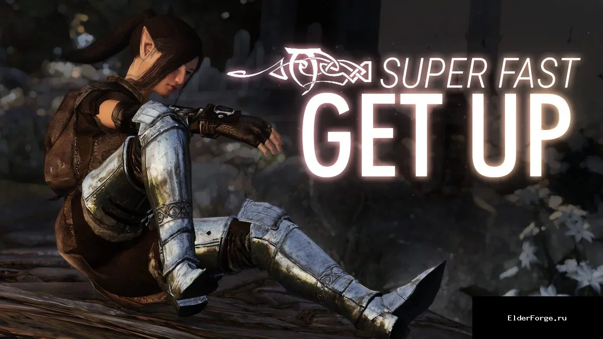 Обложка мода: Super Fast Get Up Animation LE — быстрая анимация вставания в Skyrim