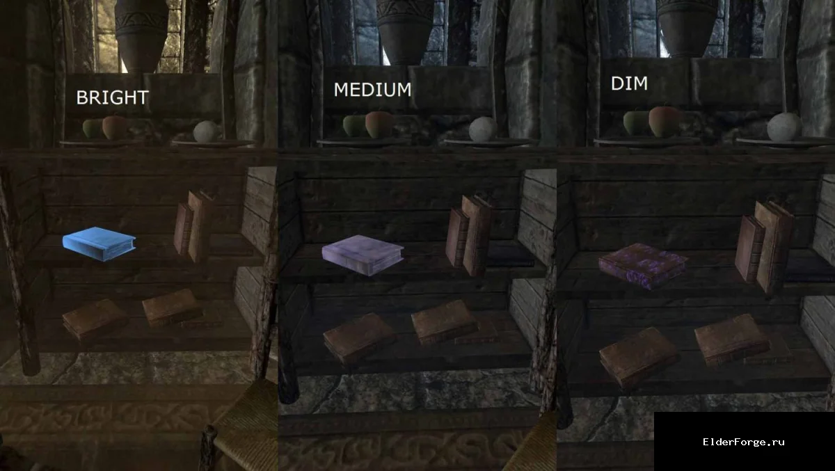 Обложка мода: Светящиеся книги в Skyrim LE – визуальный индикатор непрочитанных томов