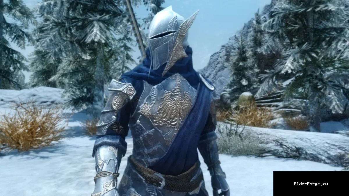 Обложка мода: Священная тяжёлая броня и клеймор для Skyrim LE – уникальный набор доспехов