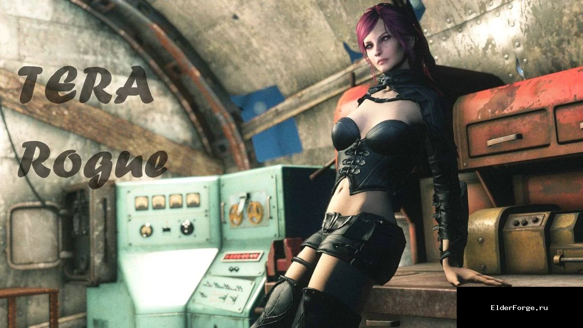 Обложка мода: Тёмная броня разбойницы для Fallout 4 – уникальный набор от TERA